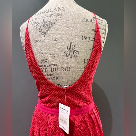 NWT Free People Size 10 Matchpoint Midi Dress Deep V-Neck Sleeveless - Picture 7 of 13